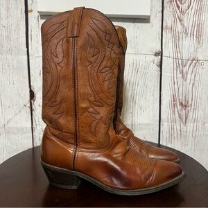 DINGO Classic Brown Leather Cowboy Boots - Men's Western Boot 11D